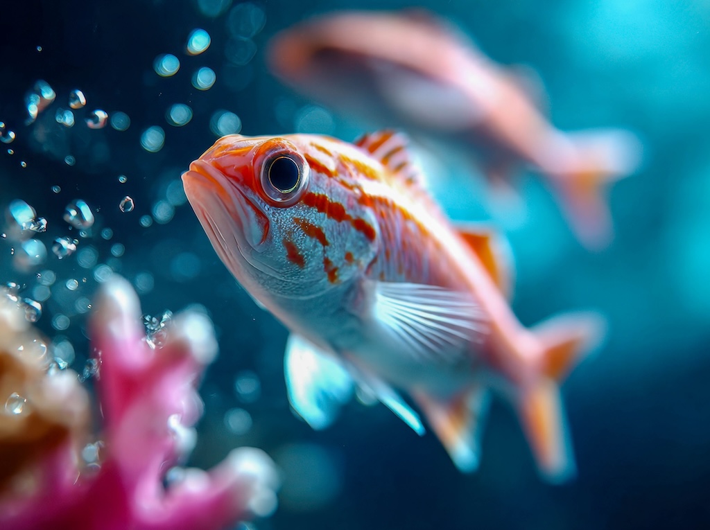 fish in an aquarium